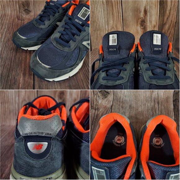 New Balance 990v4 Womens Size 10.5 B Blue Orange Walking Shoes USA Made W990NV4 - Picture 10 of 12